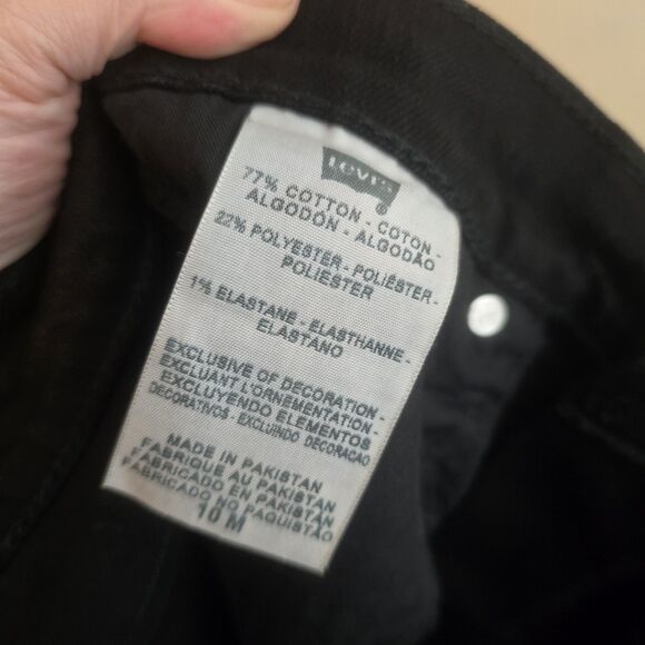 Levi's 515 Boot Cut Jeans Women Size 10 Dark Black 33X30 Mid RiseSOLD ON EB - Picture 9 of 13